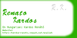 renato kardos business card