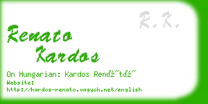 renato kardos business card